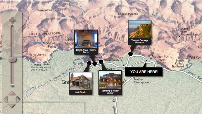Grand Canyon Trip Planner Map Detail