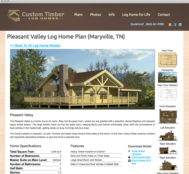 Custom Timber Log Homes plan