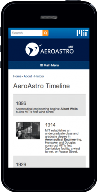 MIT AeroAstro Mobile Timeline