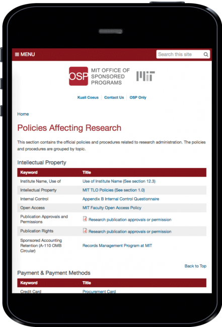 MIT OSP Policies