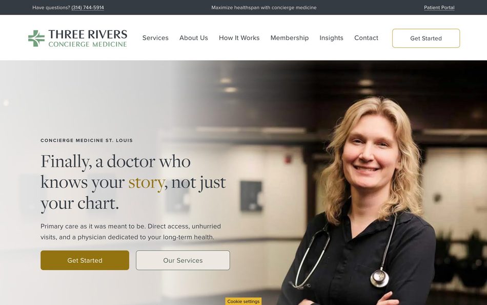 A practice website built on the platform, shown in a browser window